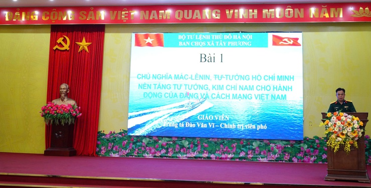 Xã Tây Phương nâng cao chất lượng lực lượng dân quân cơ động qua đợt huấn luyện năm 2026