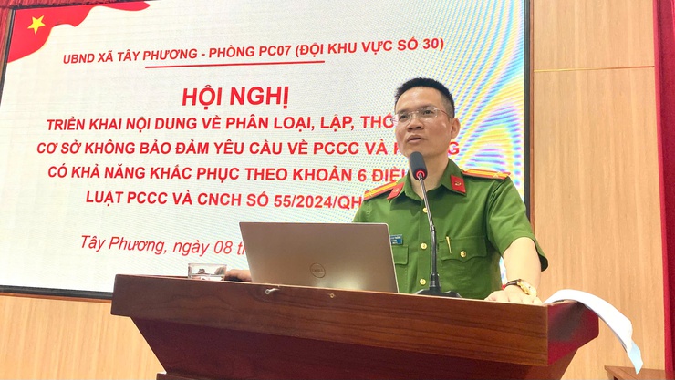 Xã Tây Phương siết chặt rà soát cơ sở không bảo đảm an toàn phòng cháy, chữa cháy, chủ động phòng ngừa nguy cơ cháy nổ