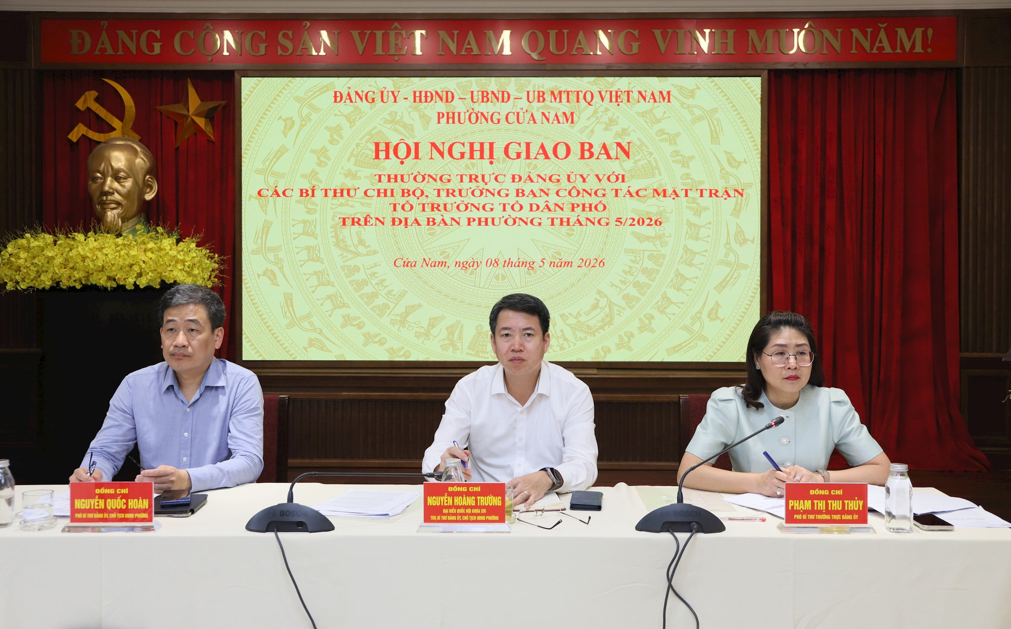 Phường Cửa Nam phát huy vai trò giao ban cơ sở, tập trung tháo gỡ vướng mắc, nâng cao hiệu quả quản trị địa bàn