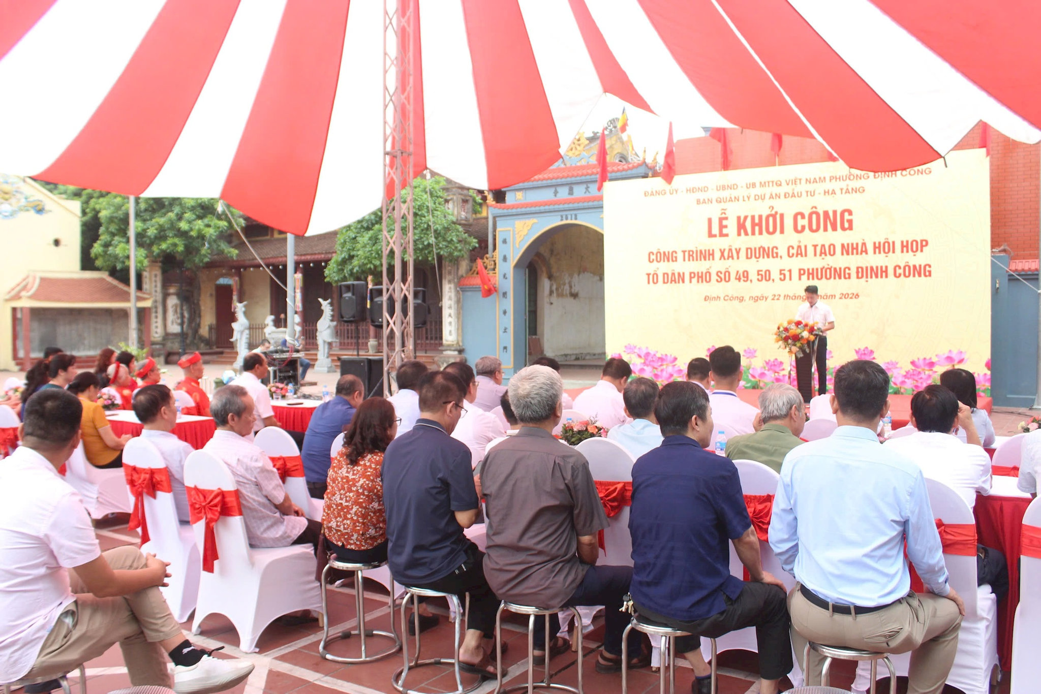 Phường Định Công khởi công xây dựng nhà hội họp Tổ dân phố 49, 50, 51, hoàn thiện thiết chế văn hóa phục vụ cộng đồng