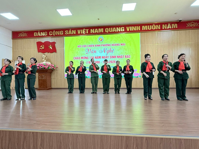 Phường Hoàng Mai lan tỏa tình yêu Bác Hồ qua chương trình nghệ thuật “Lời ca dâng Bác” của Hội Cựu Chiến binh