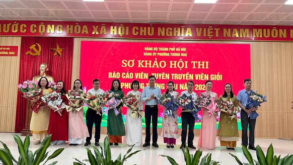 Phường Tương Mai tuyển chọn những gương mặt xuất sắc vào vòng tiếp theo Hội thi Báo cáo viên, tuyên truyền viên năm 2026
