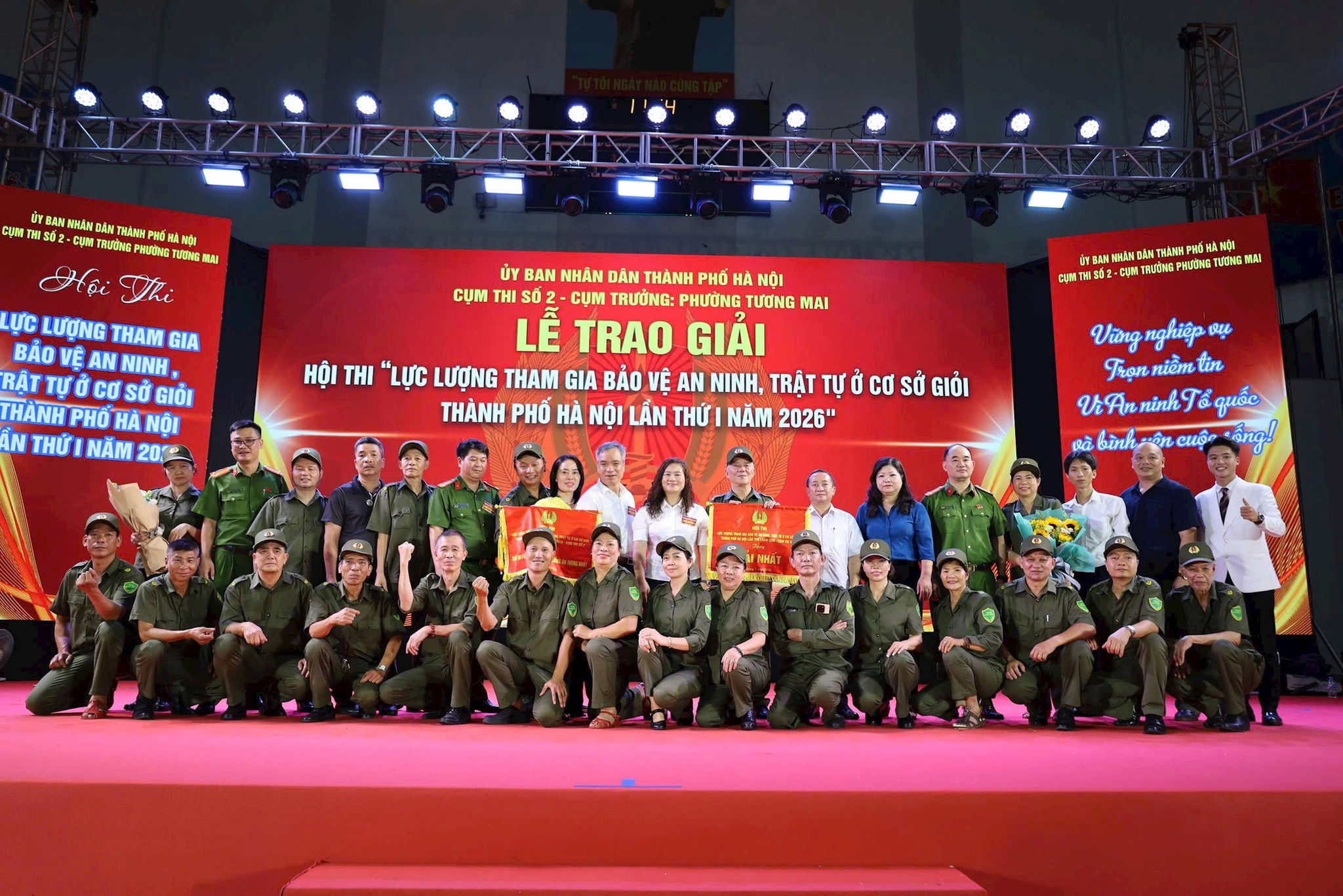 Phường Tương Mai dẫn đầu Cụm thi đua số 2 Hội thi lực lượng tham gia bảo vệ an ninh, trật tự ở cơ sở thành phố Hà Nội