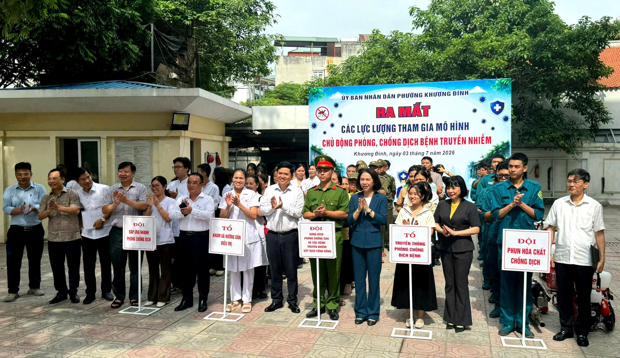 Phường Khương Đình thí điểm mô hình chủ động phòng, chống dịch bệnh truyền nhiễm