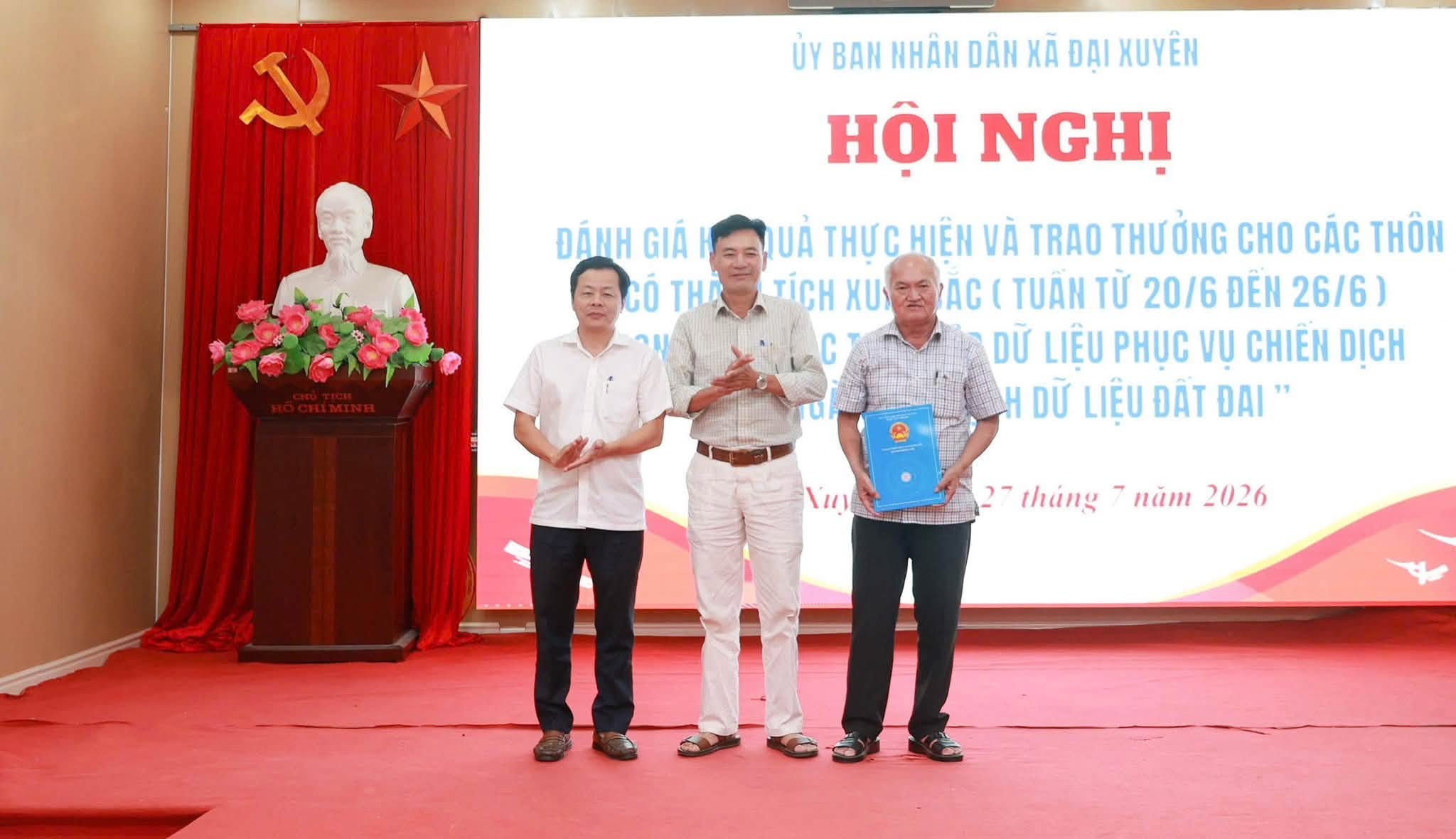 Xã Đại Xuyên lan tỏa khí thế thi đua, quyết tâm hoàn thành thắng lợi chiến dịch “45 ngày đêm làm sạch dữ liệu đất đai”