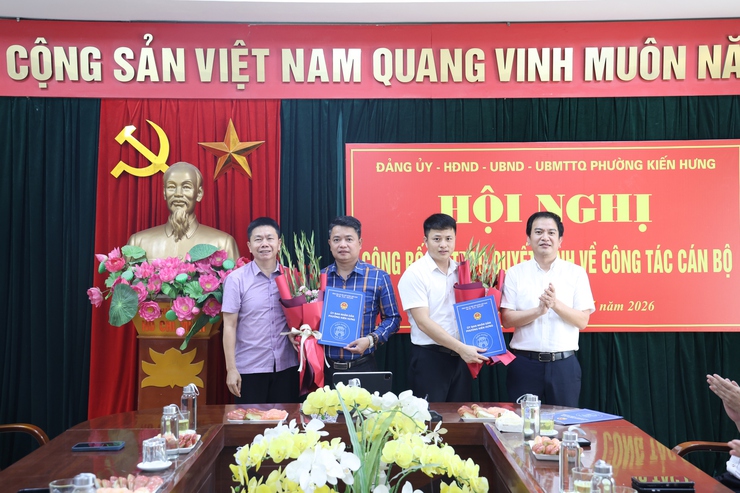Phường Kiến Hưng kiện toàn đội ngũ cán bộ lãnh đạo, bổ sung nguồn lực cho các đơn vị chuyên môn