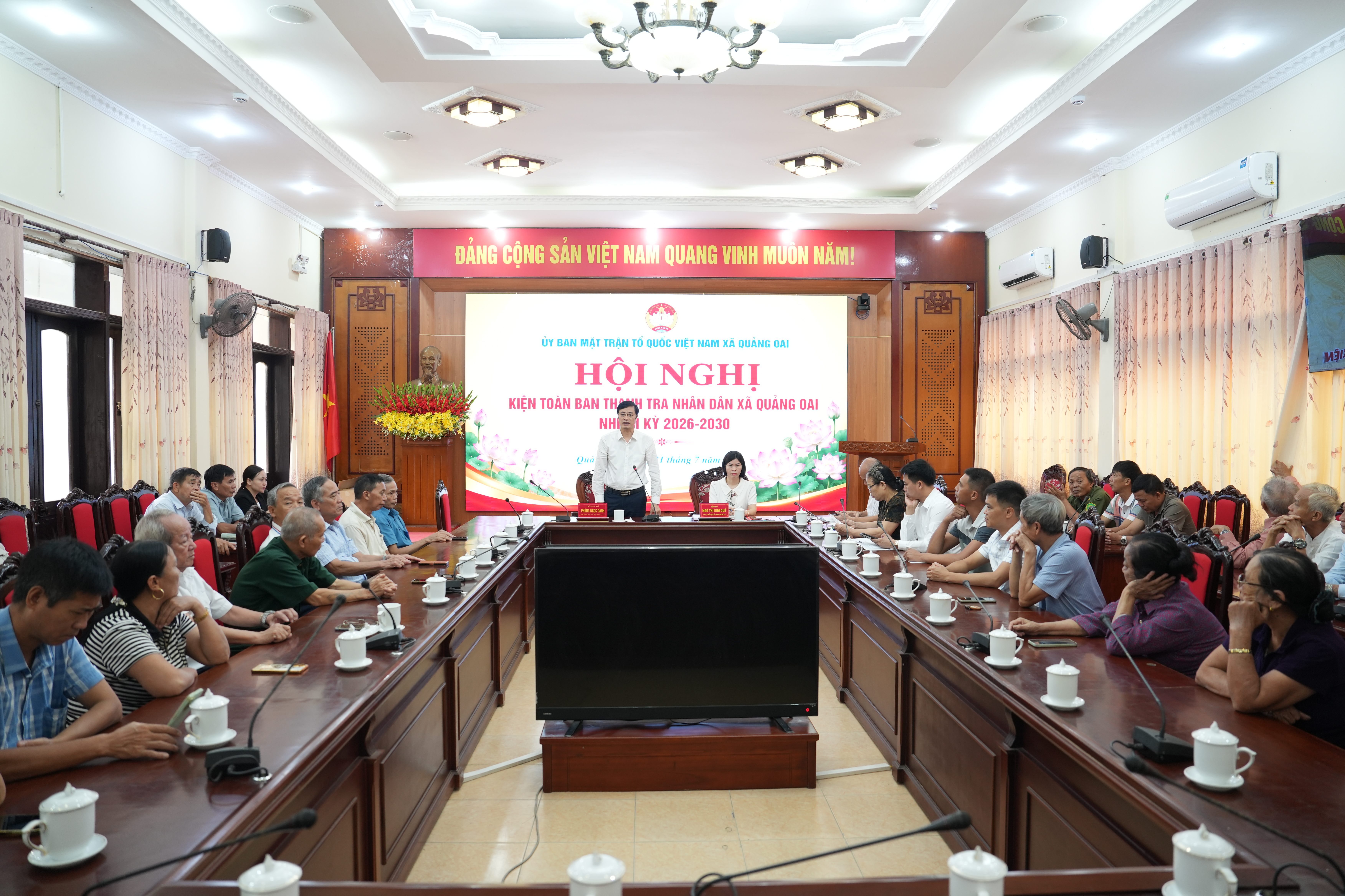 Xã Quảng Oai kiện toàn Ban Thanh tra nhân dân, củng cố vai trò giám sát của nhân dân sau sắp xếp tổ chức
