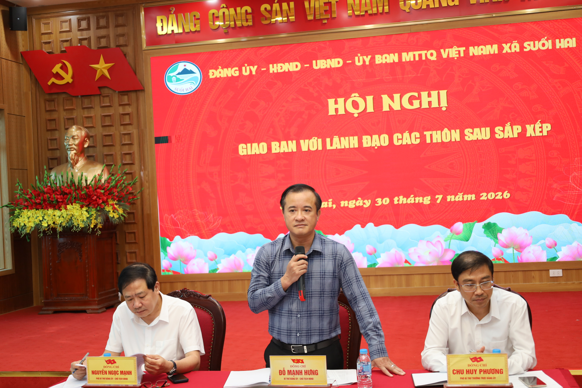Xã Suối Hai tập trung tháo gỡ khó khăn, kiện toàn bộ máy tại các thôn sau sáp nhập