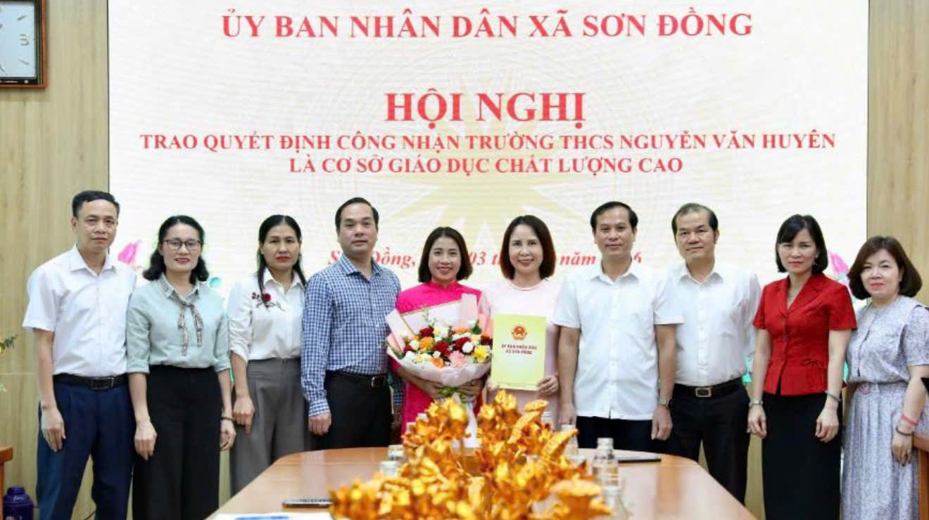Xã Sơn Đồng có thêm trường THCS đạt chuẩn cơ sở giáo dục chất lượng cao