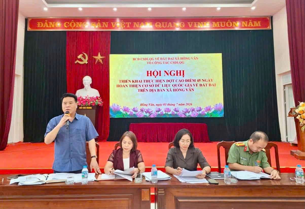 Xã Hồng Vân tăng tốc hoàn thiện cơ sở dữ liệu đất đai, quyết tâm hoàn thành đợt cao điểm trong 45 ngày