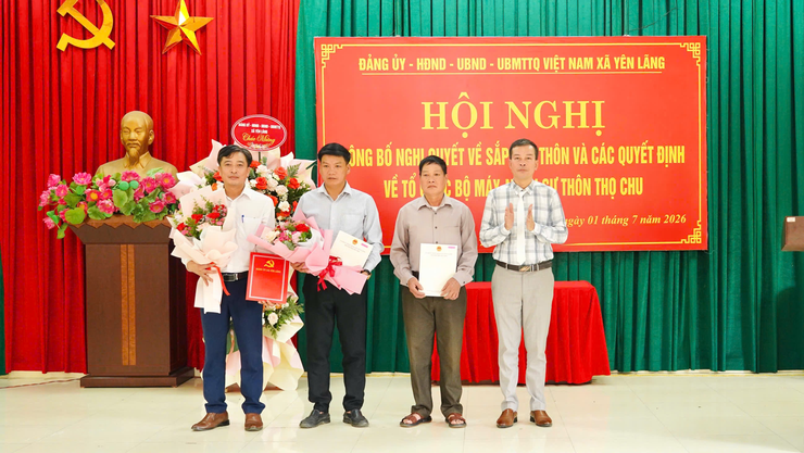 Xã Yên Lãng kiện toàn tổ chức 17 thôn sau sắp xếp, bảo đảm bộ máy vận hành đồng bộ từ cơ sở