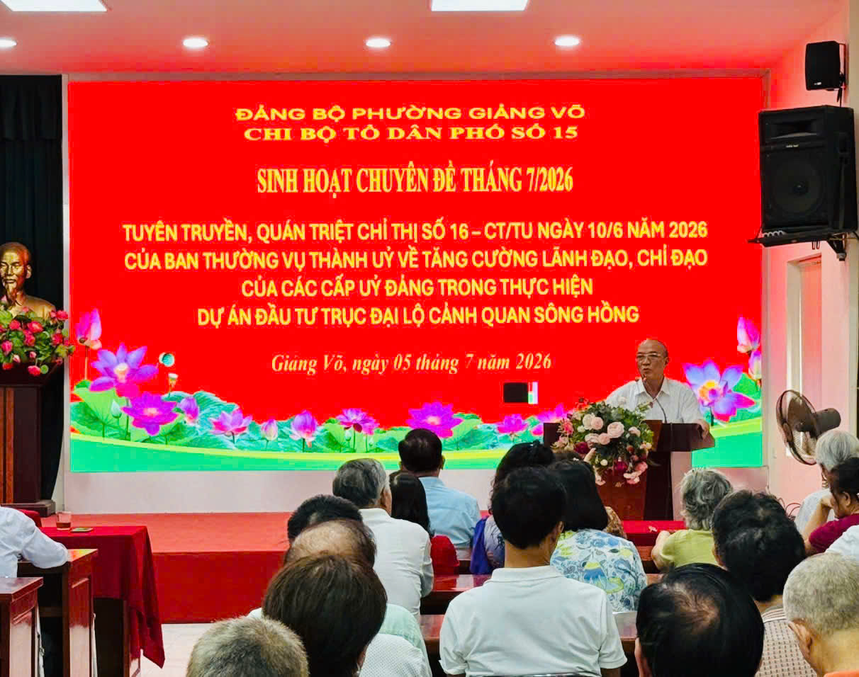 Phường Giảng Võ khẩn trương kiện toàn tổ chức, đưa 25 tổ dân phố mới vận hành ổn định