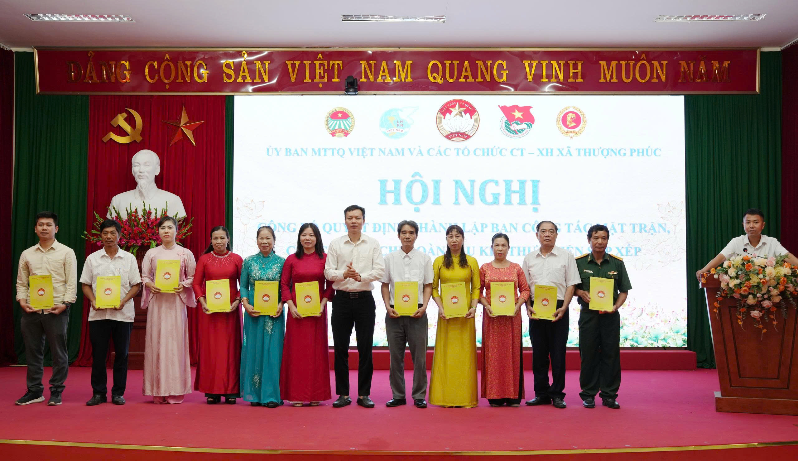 Xã Thượng Phúc kiện toàn hệ thống Mặt trận và đoàn thể sau sắp xếp thôn