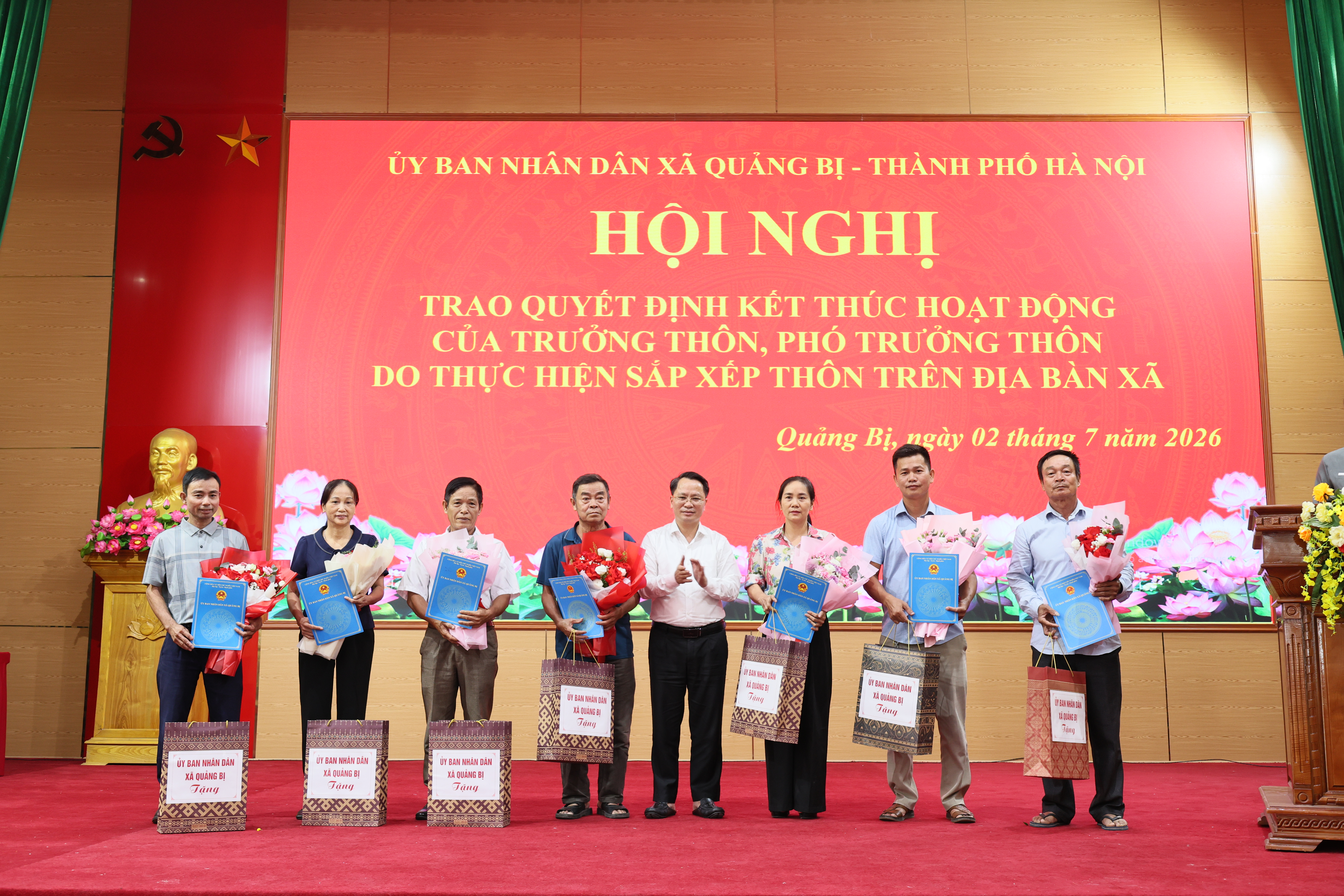 Xã Quảng Bị hoàn thành sắp xếp thôn, tri ân cán bộ cơ sở và kiện toàn bộ máy sau sáp nhập