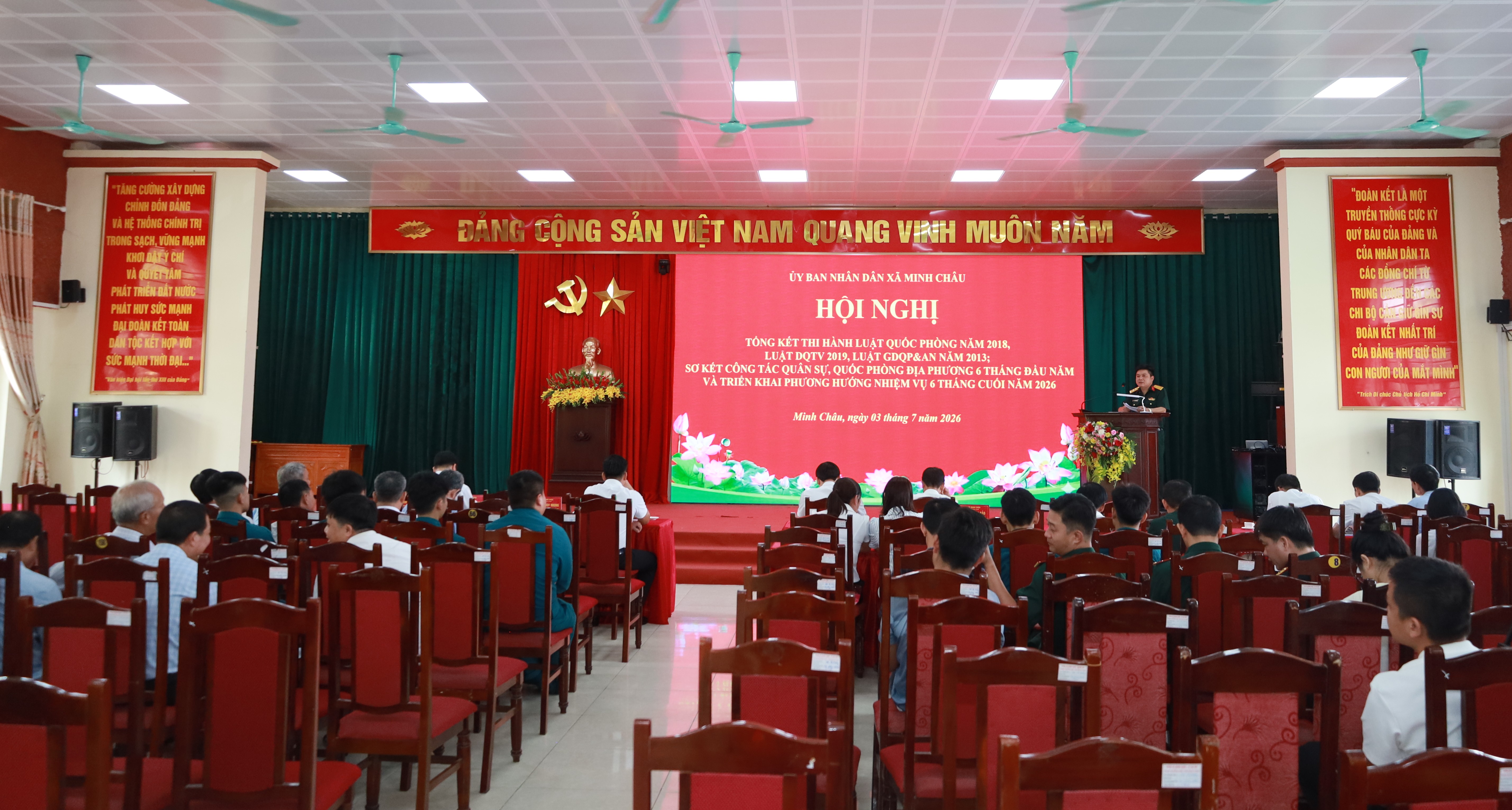 Xã Minh Châu nâng cao chất lượng nhiệm vụ quốc phòng, quân sự trong mô hình chính quyền địa phương hai cấp