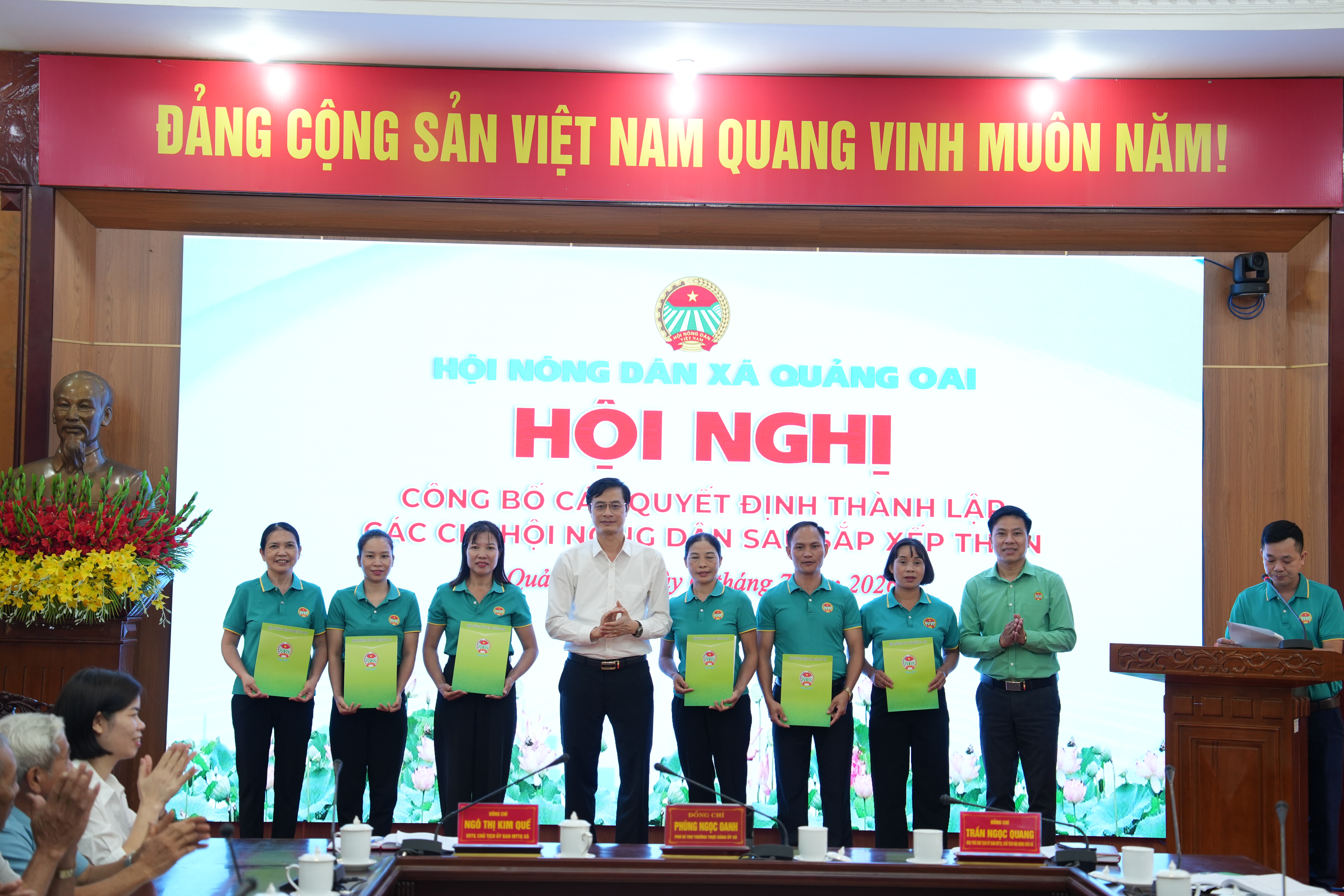Xã Quảng Oai kiện toàn 12 Chi hội Nông dân sau sắp xếp thôn, nâng cao hiệu quả hoạt động cơ sở