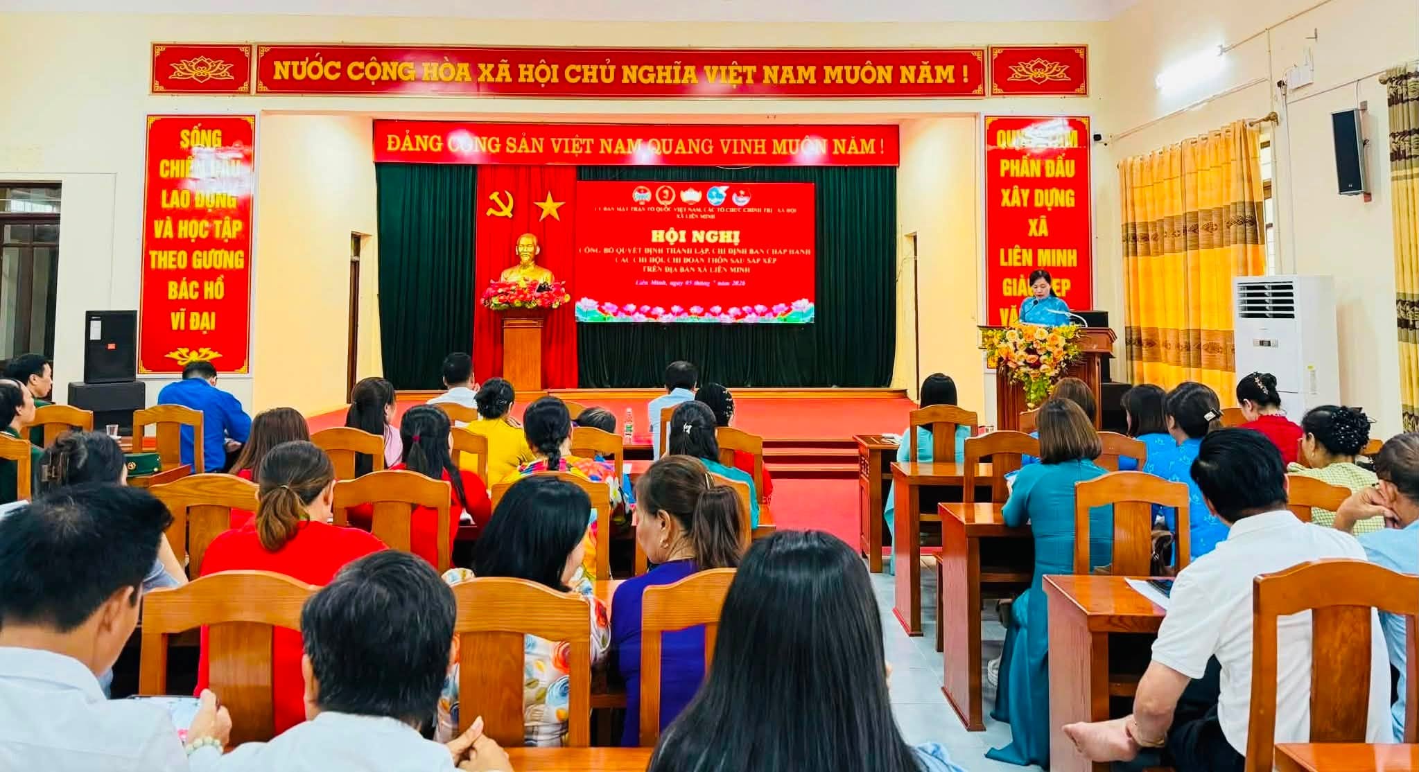 Xã Liên Minh kiện toàn đồng bộ 48 chi hội, chi đoàn sau sắp xếp thôn
