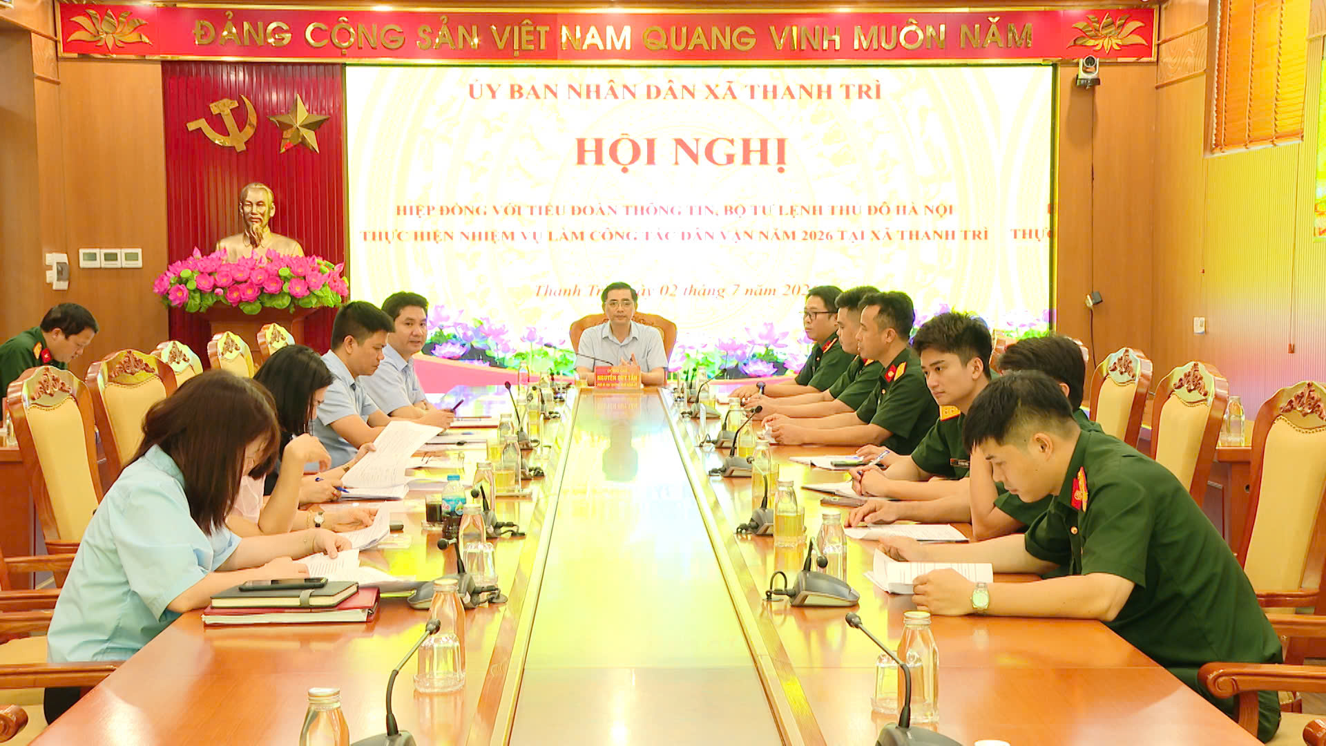 Xã Thanh Trì hiệp đồng triển khai hành quân dã ngoại, tăng cường gắn kết quân - dân năm 2026