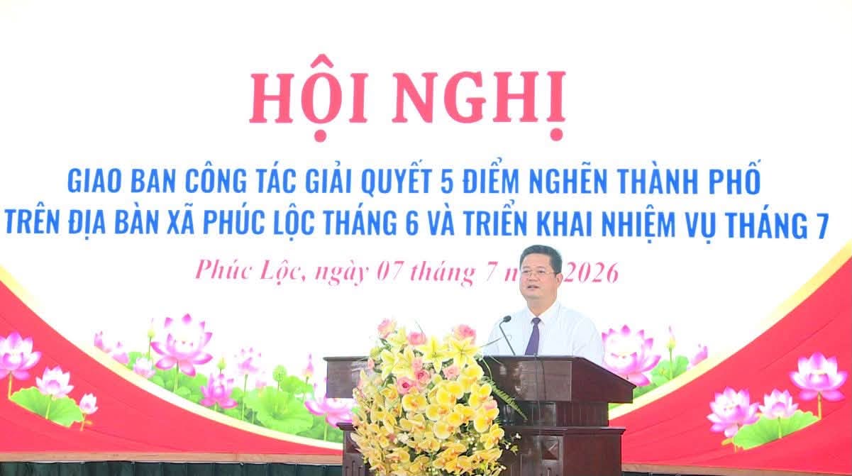 Xã Phúc Lộc: Giao ban đánh giá kết quả giải quyết các điểm nghẽn