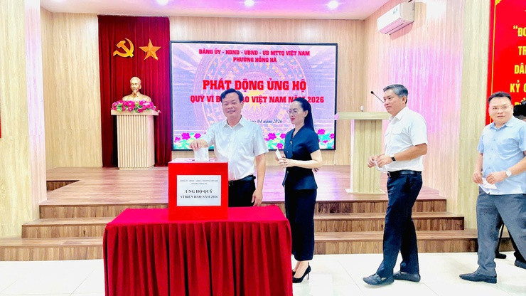 Phường Hồng Hà lan tỏa tinh thần hướng về biển, đảo qua đợt phát động ủng hộ Quỹ “Vì biển, đảo Việt Nam” năm 2026
