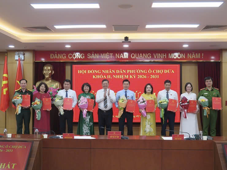 HĐND phường Ô Chợ Dừa khóa II kiện toàn bộ máy lãnh đạo, tạo nền tảng vận hành hiệu quả nhiệm kỳ 2026-2031
