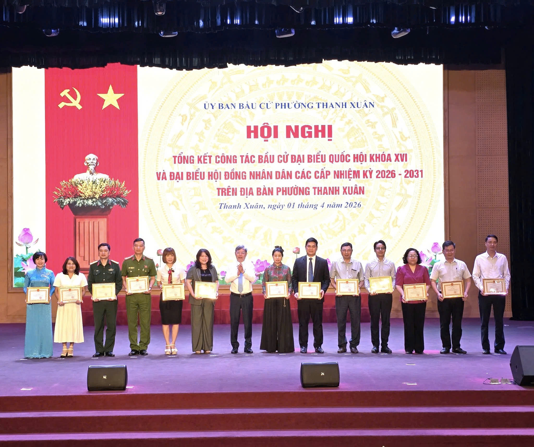 Phường Thanh Xuân biểu dương các tập thể, cá nhân tiêu biểu sau thành công của cuộc bầu cử