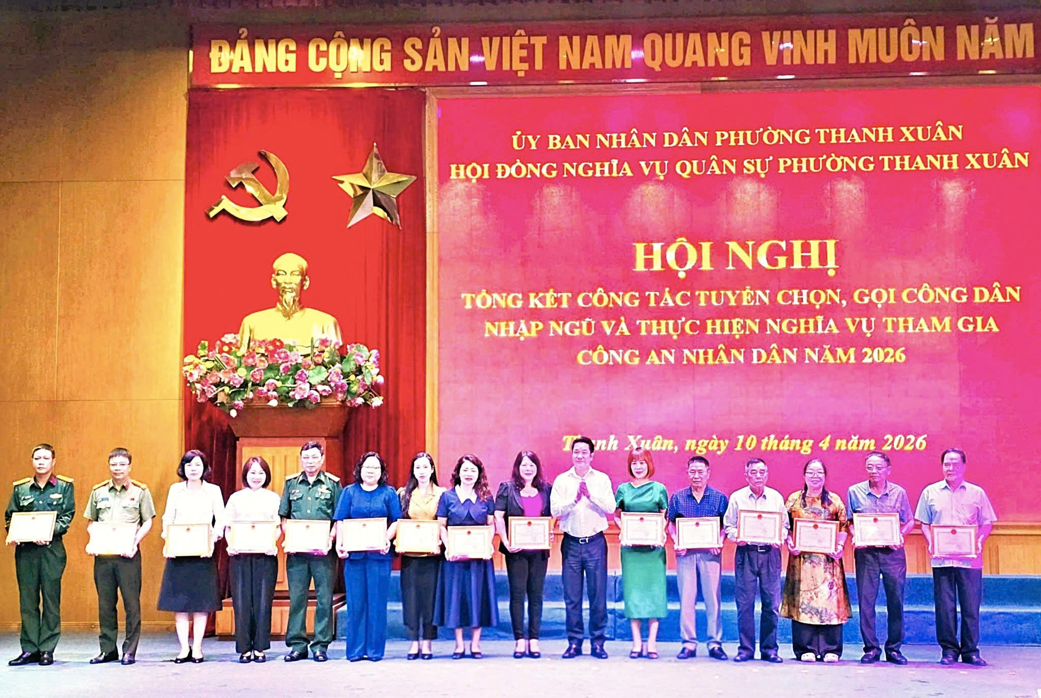 Phường Thanh Xuân hoàn thành toàn diện nhiệm vụ tuyển quân năm 2026, bảo đảm chất lượng và đúng quy định