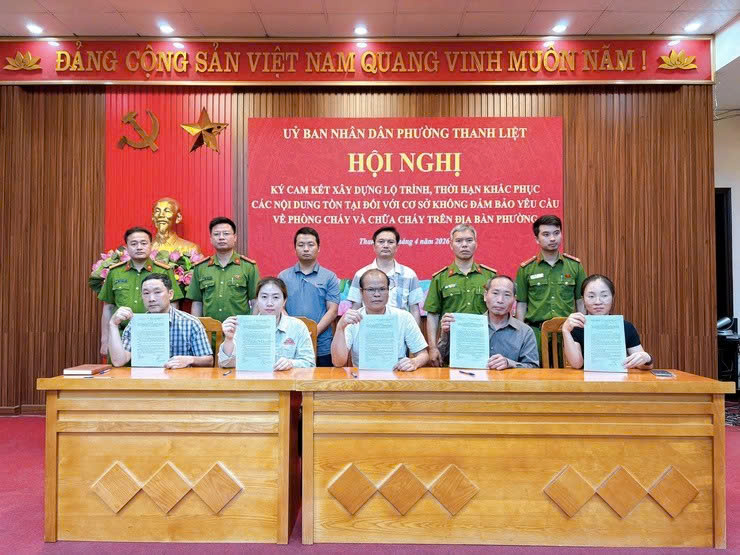 Phường Thanh Liệt siết chặt quản lý an toàn phòng cháy, chữa cháy, yêu cầu các cơ sở khẩn trương khắc phục tồn tại