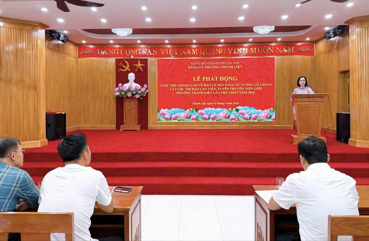 Phường Thanh Liệt phát động hai cuộc thi trọng điểm, nâng cao chất lượng bảo vệ nền tảng tư tưởng của Đảng