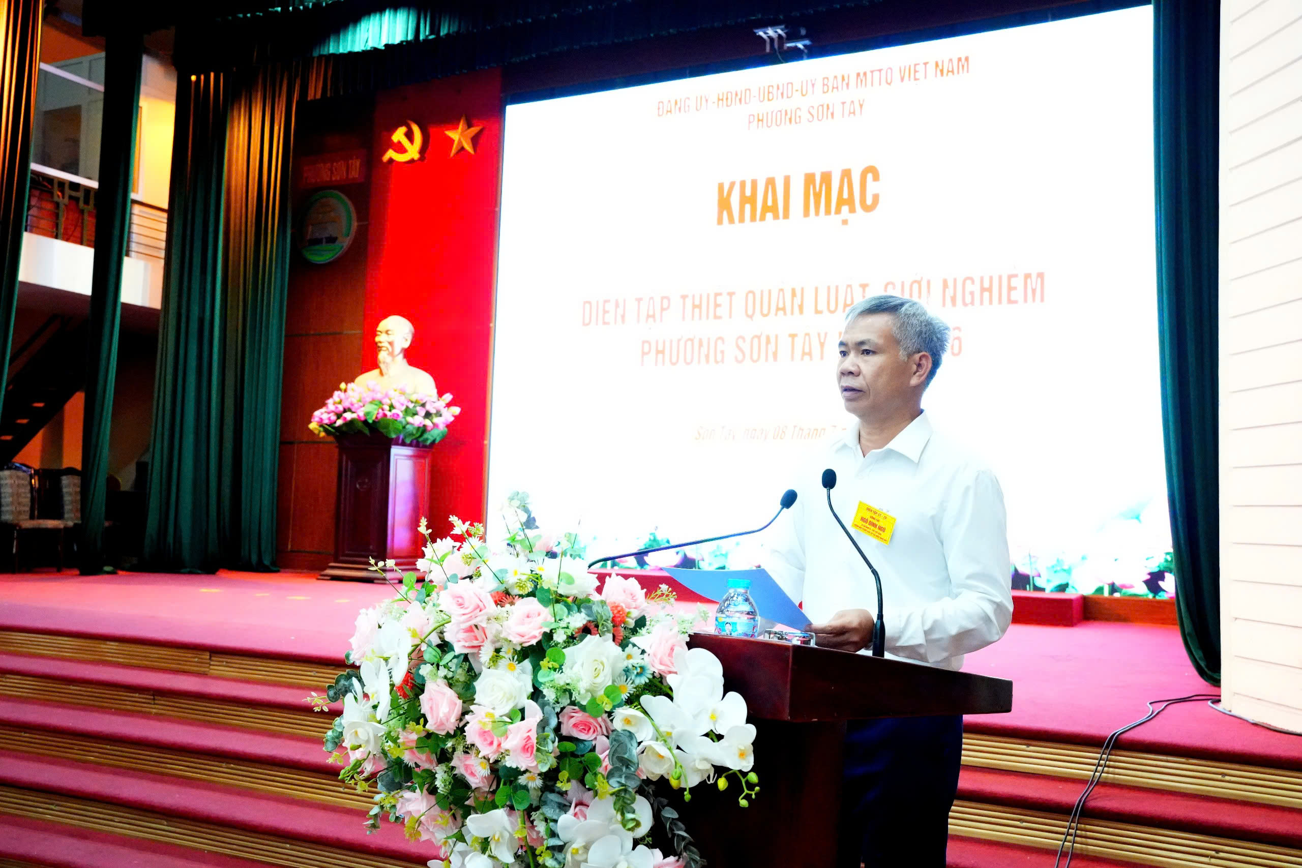 Phường Sơn Tây nâng cao năng lực xử trí tình huống quốc phòng, an ninh qua diễn tập tác chiến khu vực phòng thủ năm 2026
