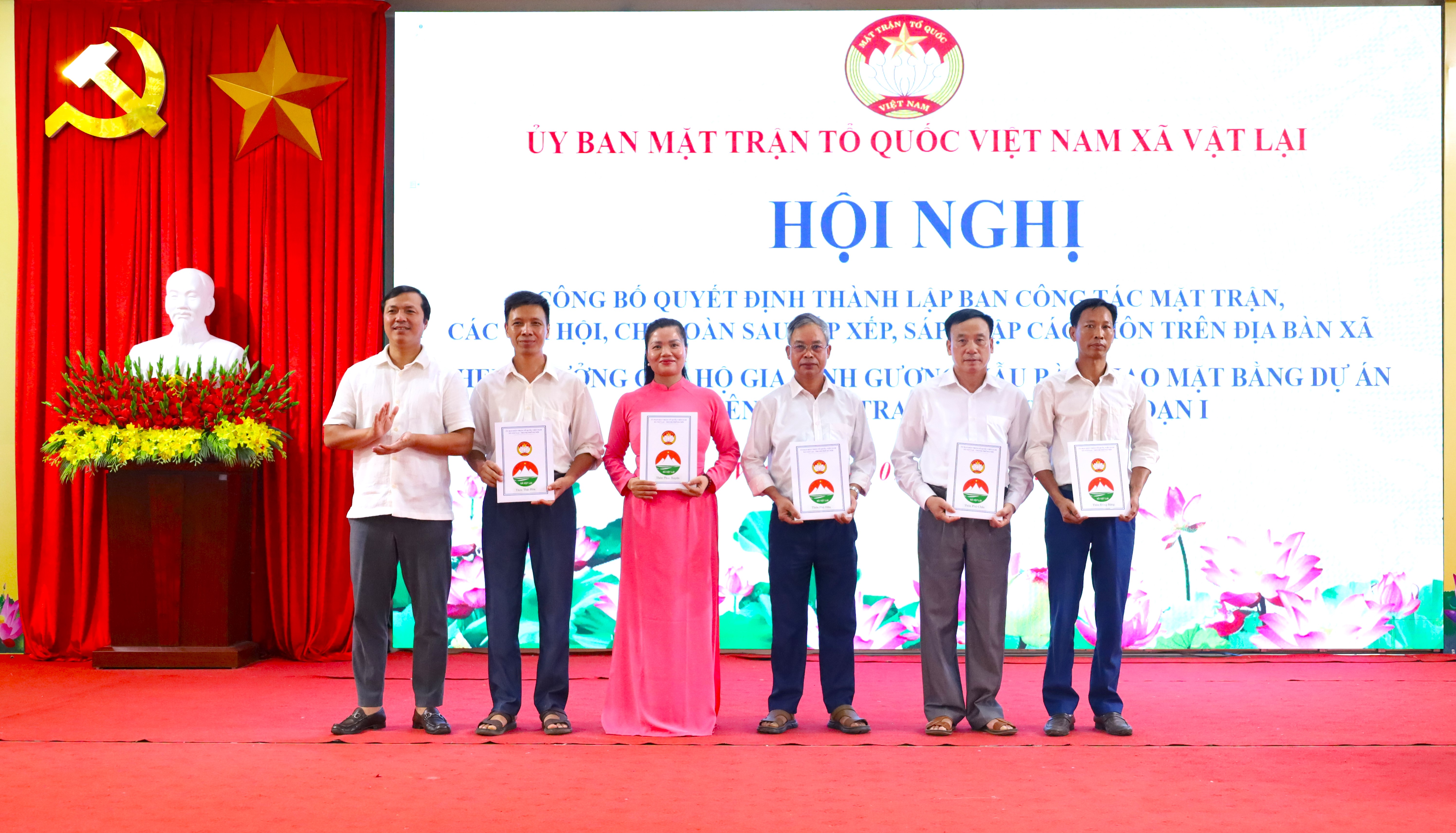 Xã Vật Lại kiện toàn đồng bộ Ban Công tác Mặt trận và các đoàn thể sau sắp xếp thôn, củng cố hệ thống chính trị từ cơ sở