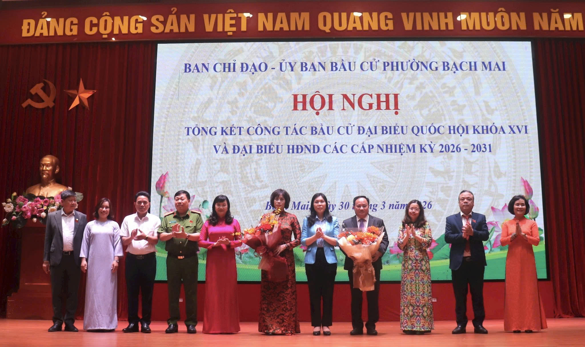 Phường Bạch Mai tổng kết thành công cuộc bầu cử, khẩn trương kiện toàn bộ máy chính quyền nhiệm kỳ 2026-2031