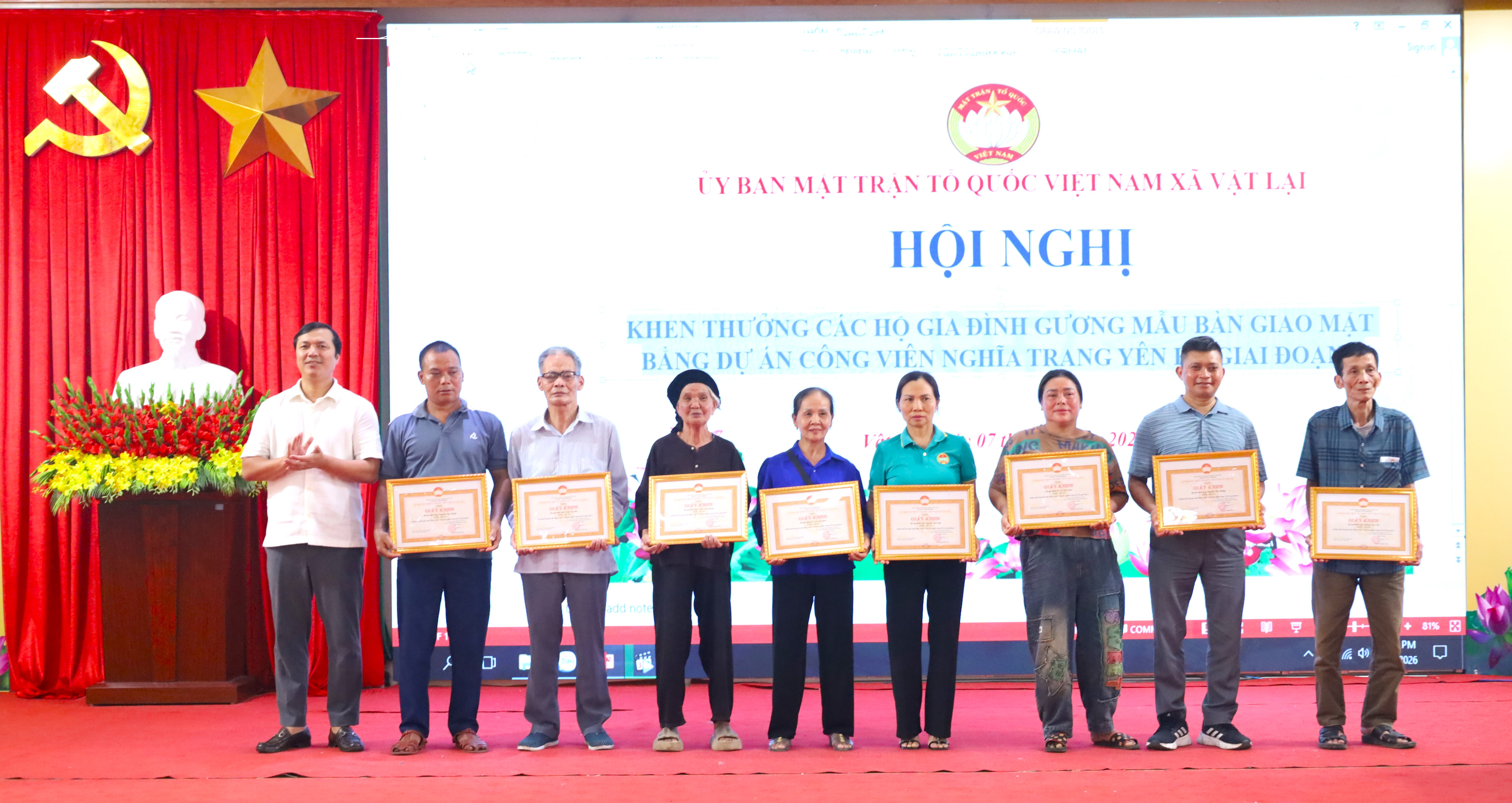 Xã Vật Lại biểu dương những điển hình tiên phong bàn giao mặt bằng, tạo động lực đẩy nhanh Dự án Công viên Nghĩa trang Yên Kỳ giai đoạn 1