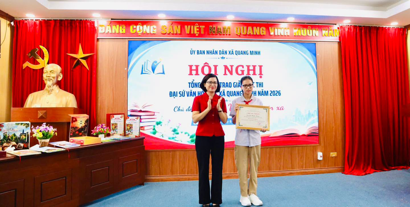 Xã Quang Minh lan tỏa văn hóa đọc, tôn vinh những gương mặt tiêu biểu tại Cuộc thi Đại sứ Văn hóa đọc năm 2026