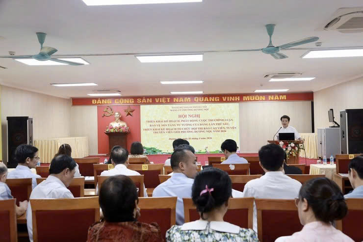 Đảng ủy phường Dương Nội triển khai đồng bộ Cuộc thi chính luận và Hội thi báo cáo viên, tuyên truyền viên giỏi năm 2026