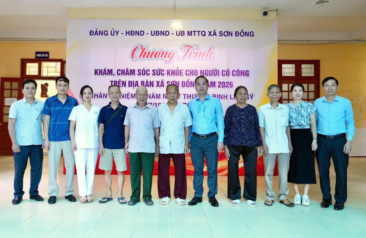 Xã Sơn Đồng chung tay chăm sóc sức khỏe người có công, lan tỏa truyền thống "Đền ơn đáp nghĩa"