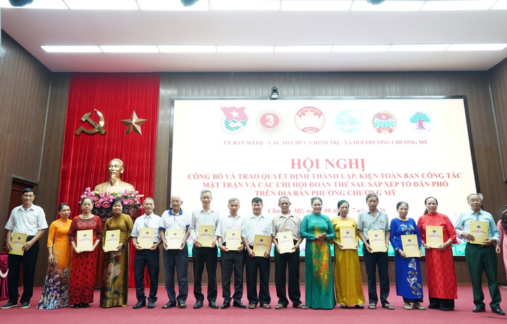 Phường Chương Mỹ kiện toàn hệ thống Mặt trận, đoàn thể sau sắp xếp tổ dân phố, nâng cao hiệu quả công tác dân vận ở cơ sở
