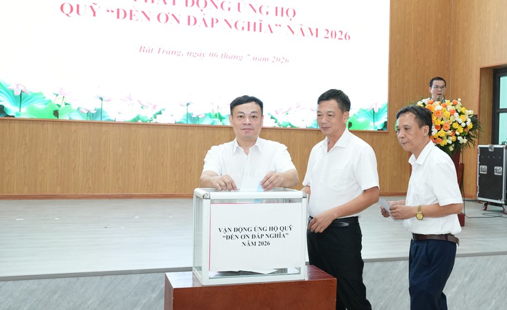 Xã Bát Tràng lan tỏa nghĩa tình qua phát động ủng hộ Quỹ “Đền ơn đáp nghĩa” năm 2026