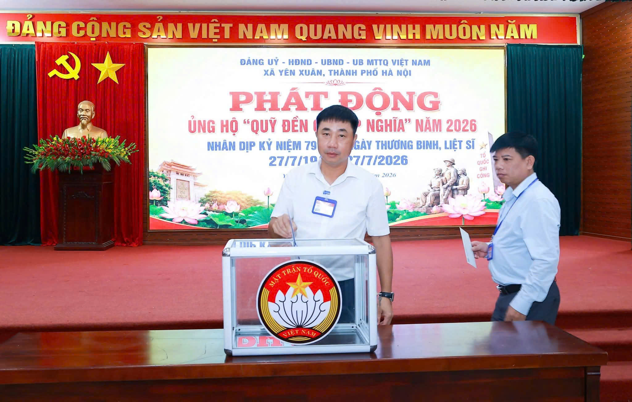 Xã Yên Xuân lan tỏa nghĩa tình tri ân qua lễ phát động ủng hộ Quỹ Đền ơn đáp nghĩa năm 2026