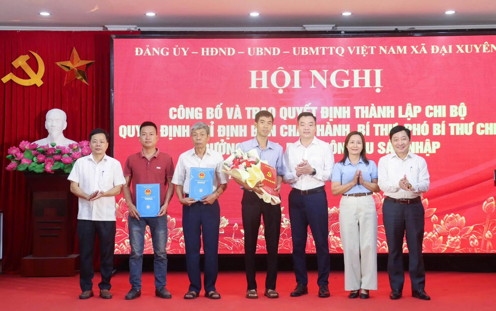 Xã Đại Xuyên hoàn thiện tổ chức chi bộ và bộ máy thôn sau sắp xếp, bảo đảm vận hành đồng bộ từ cơ sở