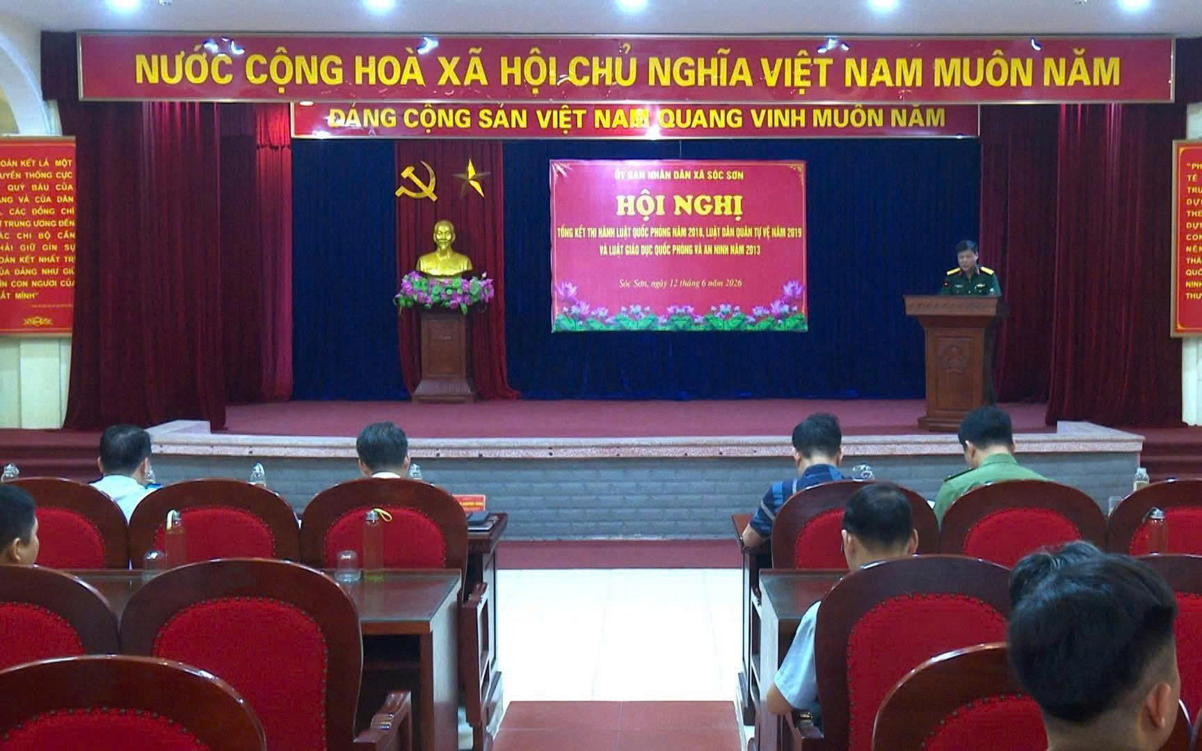 Xã Sóc Sơn đánh giá toàn diện kết quả thực hiện các luật về quốc phòng, quân sự gắn với yêu cầu nhiệm vụ mới