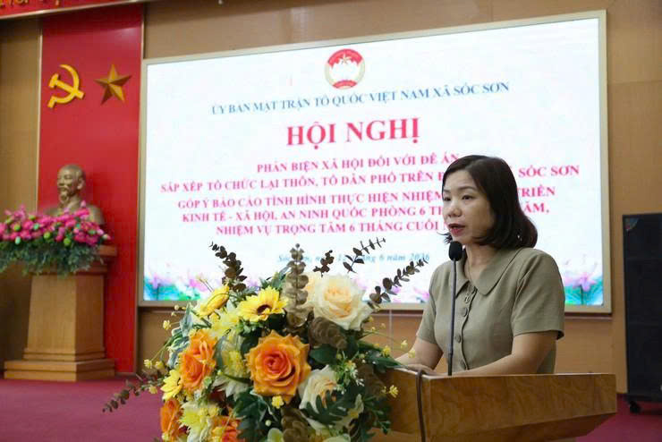 Xã Sóc Sơn lấy ý kiến phản biện xã hội, hoàn thiện Đề án sắp xếp thôn, tổ dân phố