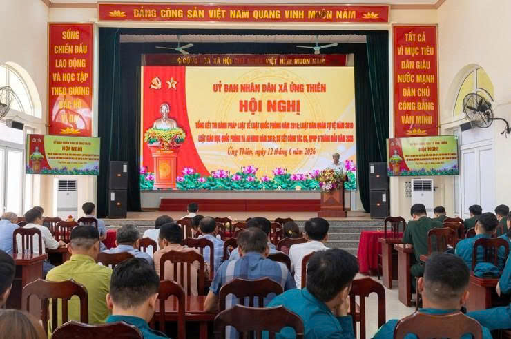 Xã Ứng Thiên nâng cao chất lượng nhiệm vụ quốc phòng, quân sự, xây dựng thế trận quốc phòng toàn dân vững chắc