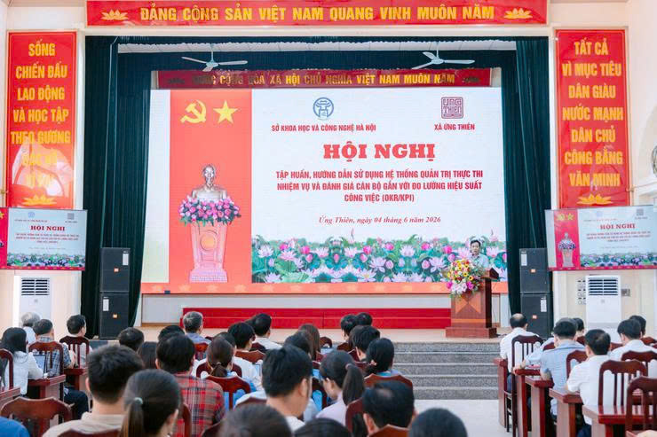 Xã Ứng Thiên đẩy mạnh chuyển đổi số trong quản lý, vận hành công việc bằng hệ thống HanoiWork