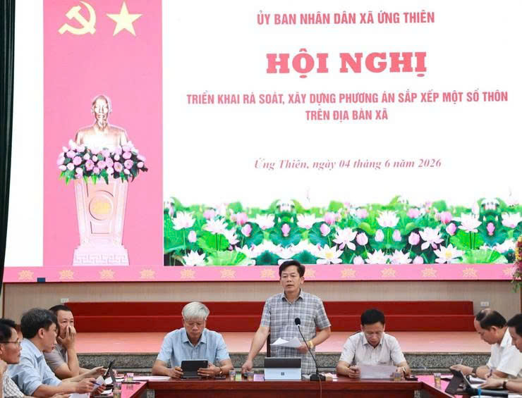 Xã Ứng Thiên thống nhất phương án sắp xếp, đổi tên thôn, hướng tới tổ chức bộ máy tinh gọn, hiệu quả