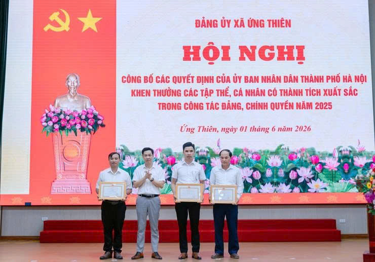 Xã Ứng Thiên phát động thi đua tháng 6, quyết tâm nâng cao chất lượng thực thi nhiệm vụ trong toàn hệ thống chính trị