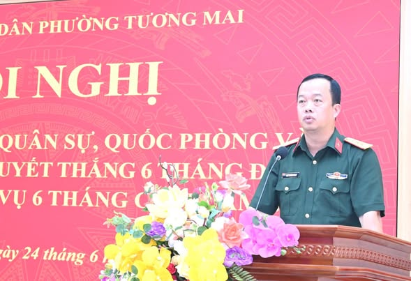 Phường Tương Mai củng cố thế trận quốc phòng, nâng cao khả năng sẵn sàng chiến đấu từ cơ sở