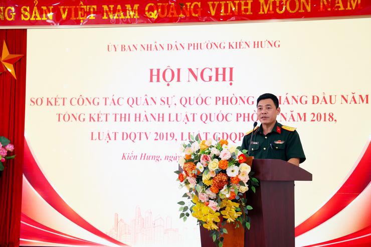 Phường Kiến Hưng củng cố thế trận quốc phòng, nâng cao năng lực sẵn sàng chiến đấu từ cơ sở