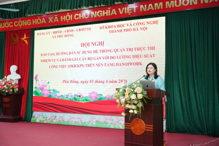 Xã Phù Đổng đưa HanoiWork và OKR/KPI vào quản trị công việc, siết trách nhiệm bằng kết quả thực chất