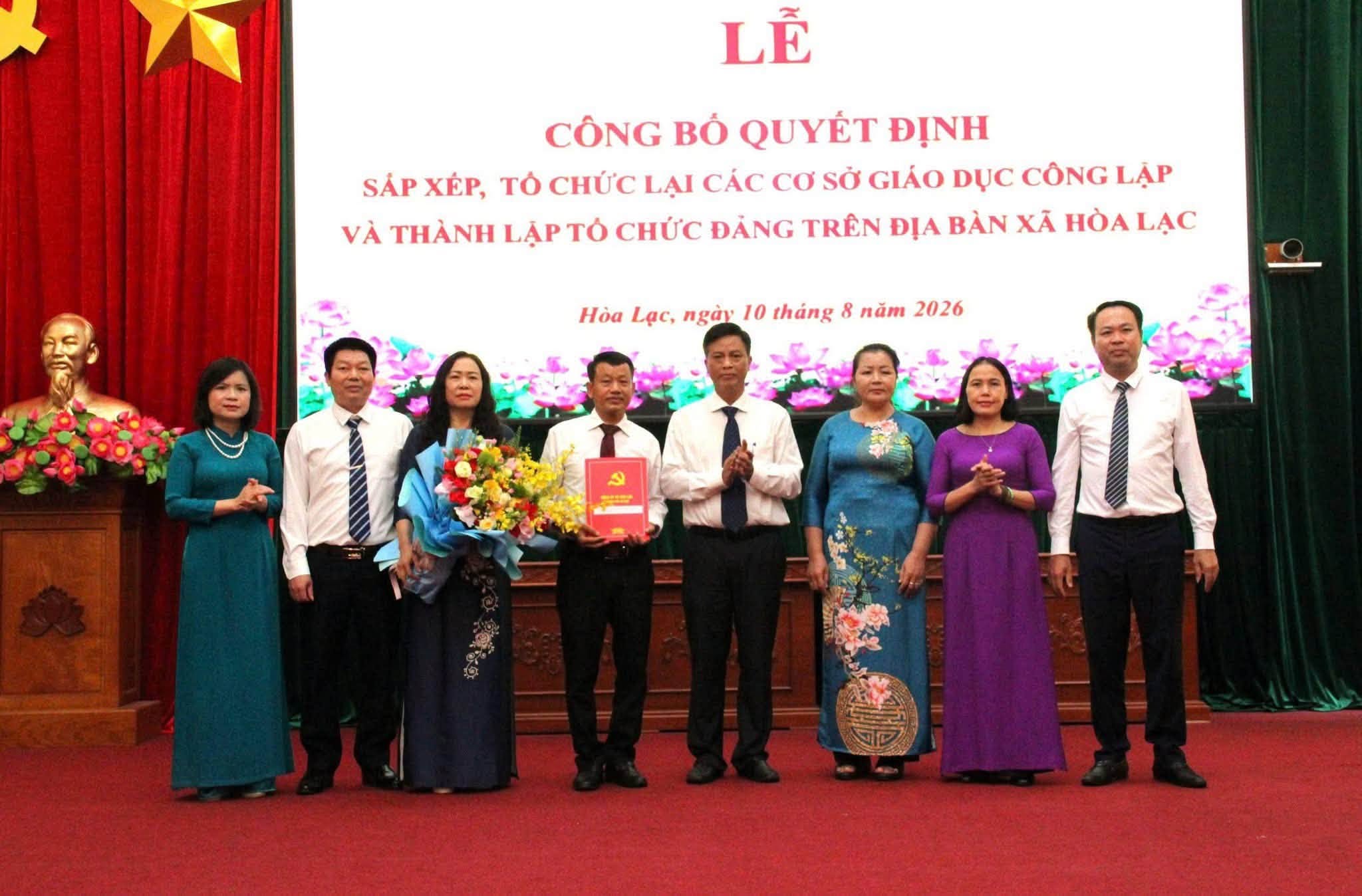 Xã Hòa Lạc kiện toàn Trường Tiểu học Thạch Hòa, đặt mục tiêu “sau sắp xếp phải tốt hơn trước sắp xếp”
